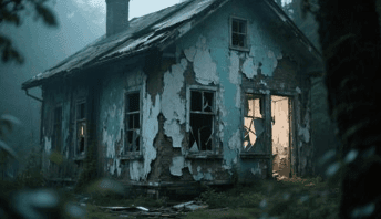 Behold : Your House Is Left Unto You Desolate Forever An abandoned, crumbling house