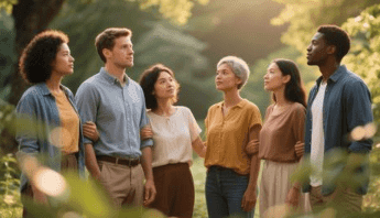In the Image of God : Humanity’s True Design and Eternal men and women standing together